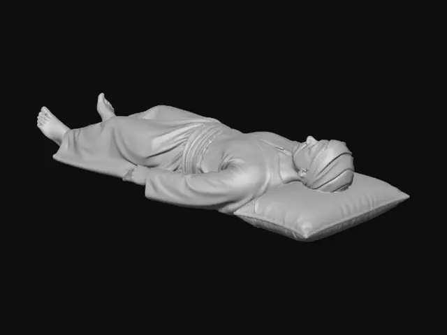 3D model for Relaxed in Traditional Attire
