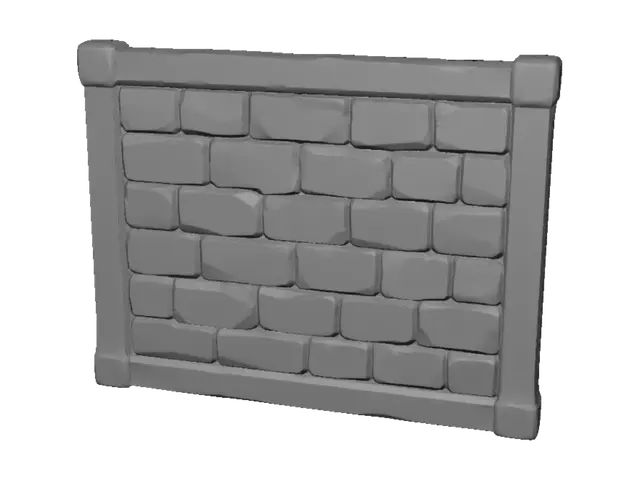 3D model for Framed Stone Wall Panel