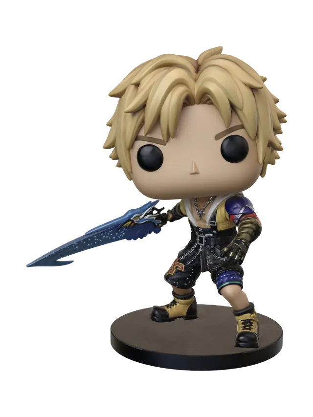 3D model for Cloud Strife with Blue Buster Sword