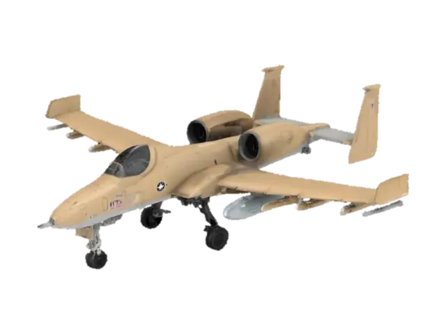 A-10 Thunderbolt II military aircraft, also known as Warthog, highly detailed and… - Airplane 3D model, vytvořený pomocí AI