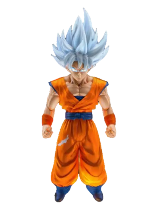 "A highly detailed 3D model of Goku in Perfected Ultra Instinct form (The State of… 3D model, vytvořený pomocí AI