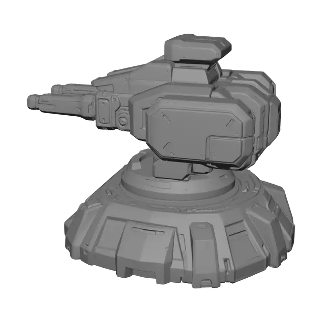 3D model for Twin-Barrel Defense Turret