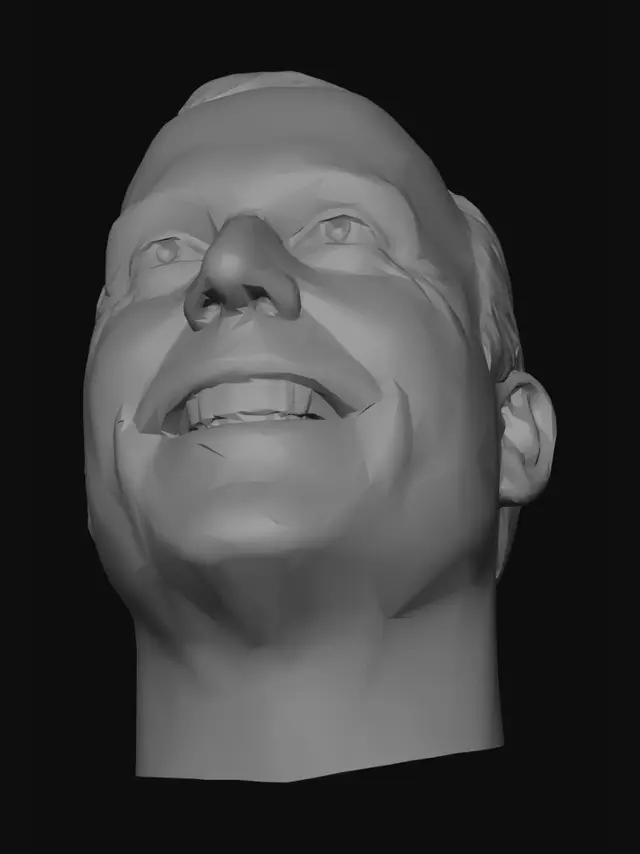 3D model for Smiling Man Outdoors