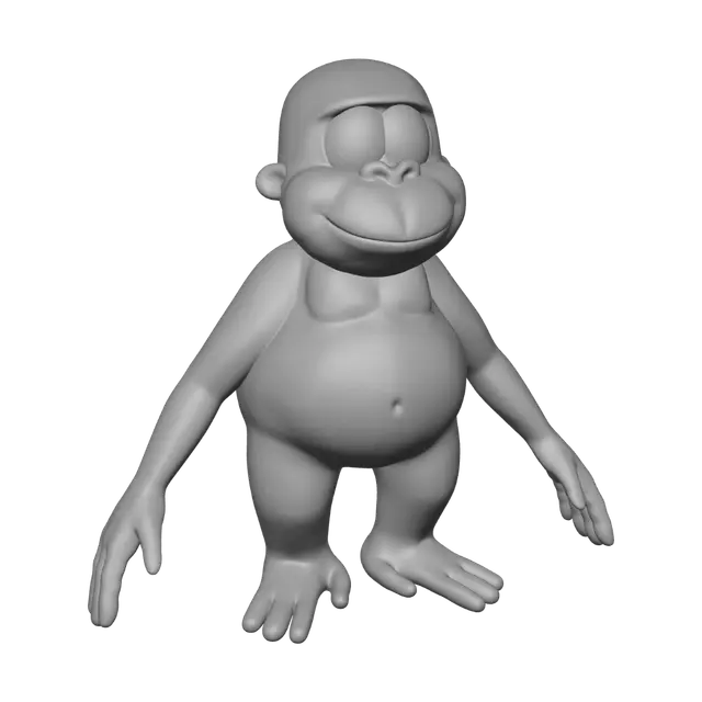 3D model for Purple Monkey Mascot