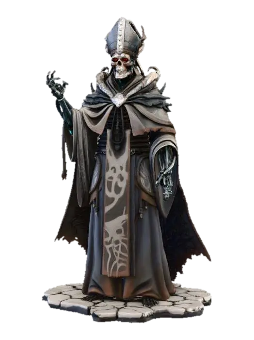 a full body concept of a cyborg exterminator pope, no weapons. natural a pose,… 3D model, vytvořený pomocí AI
