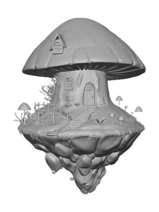 3D model for Floating Mushroom Haven