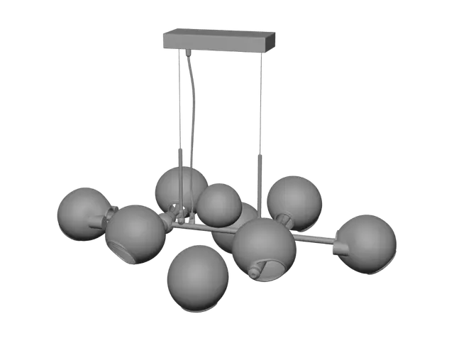 3D model for Glass Globe Chandelier