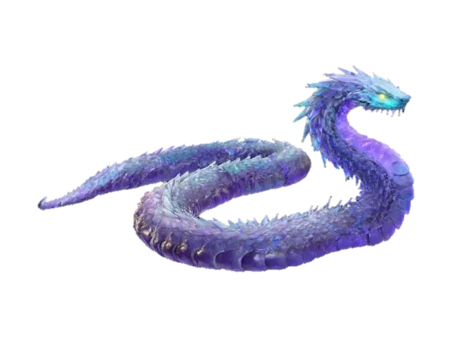 3D model for photo realisticice purple lightning snake yellow eyes, storm themed snake is out long not coiled up
