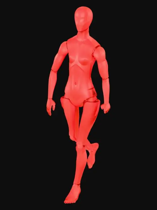 3D model for low poly/realism dummy figure