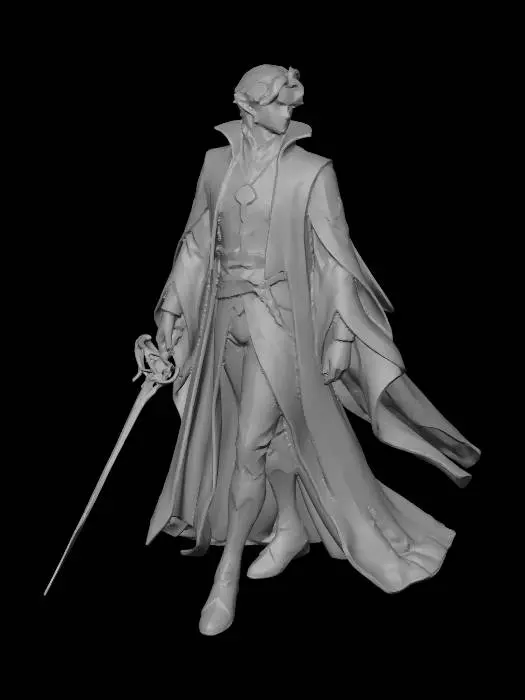 3D model for Azure Knight of the Silver Court