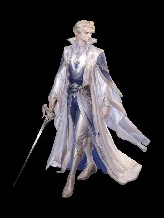 3D model for Azure Knight of the Silver Court