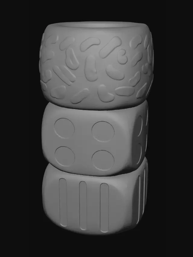 3D model for Leopard-Spot Tiered Vessel