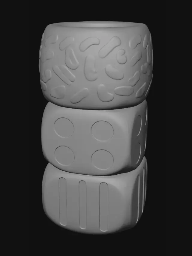 3D model for Leopard-Spot Tiered Vessel