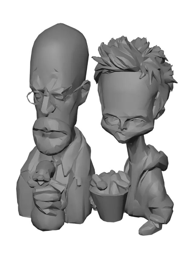 3D model for Desert Caricature Duo