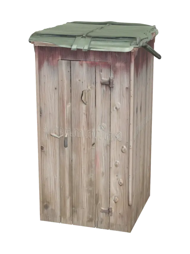 Ornate Outhouse - Toilet 3D model, vytvořený pomocí AI