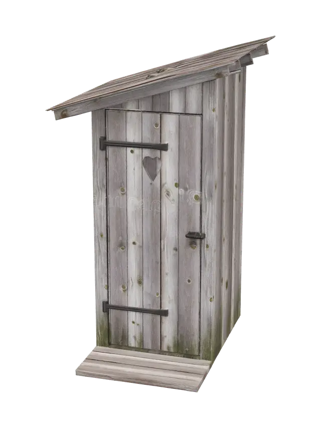 3D model for Stylized Outhouse