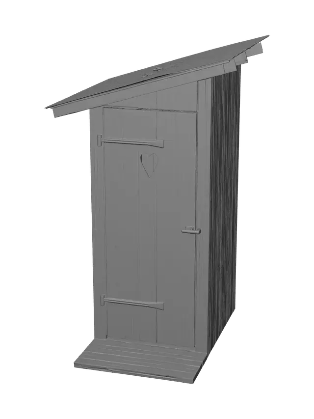 3D model for Stylized Outhouse