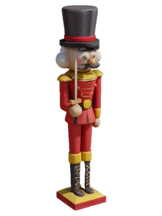 Nutcracker Soldier 3D model, vytvořený pomocí AI