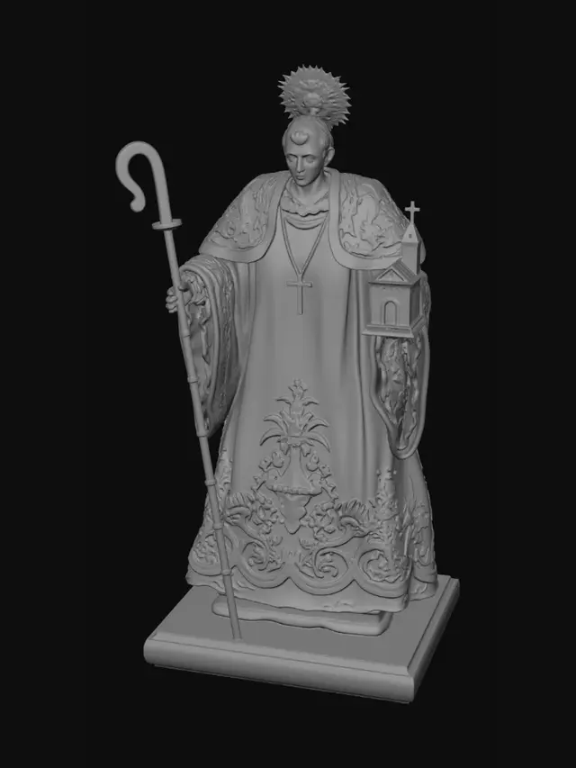 3D model for Saint Benedict in ornate vestments