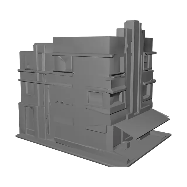 3D model for Art Deco Corner Building
