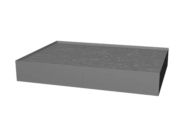 3D model for World Map with Red Pins in a Museum Exhibit