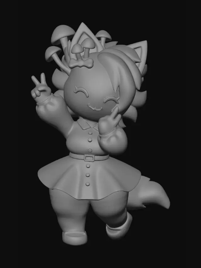 3D model for Mushroom Crown Princess