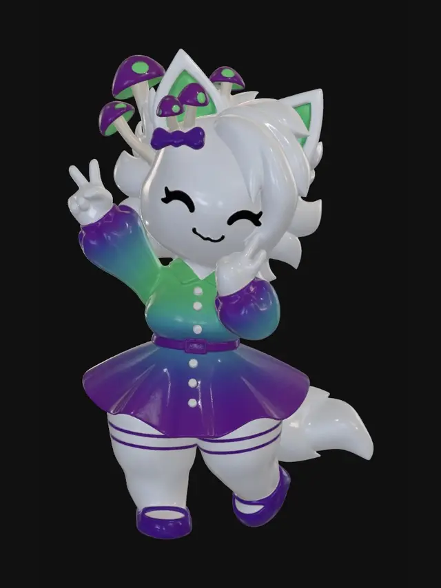 3D model for Mushroom Crown Princess