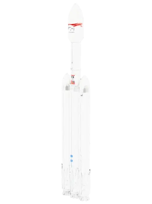 Falcon Heavy Diagram - Launch 3D model, vytvořený pomocí AI
