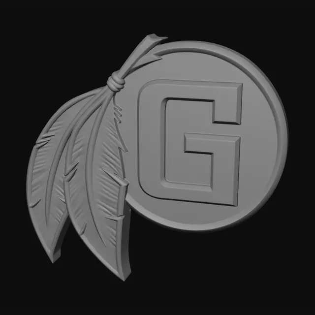 3D model for Feathered G Logo