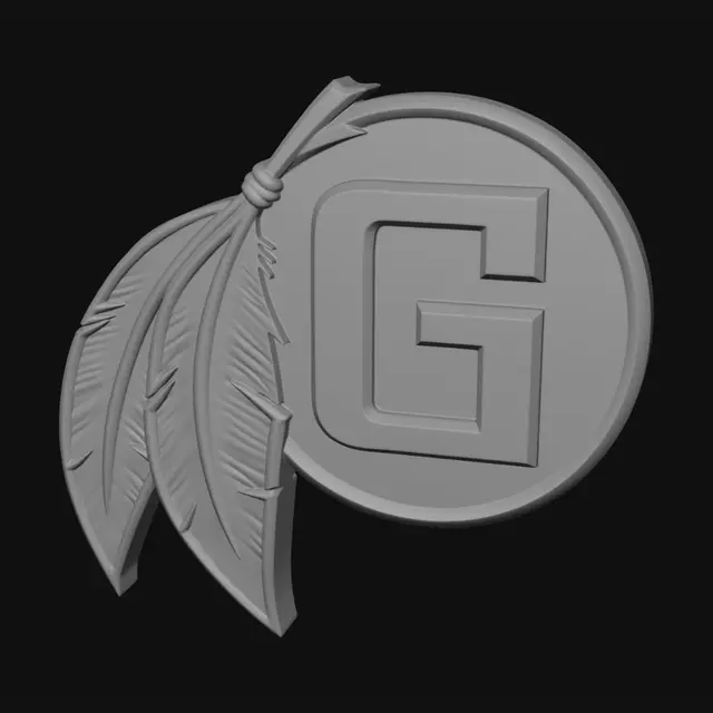 3D model for Feathered G Logo