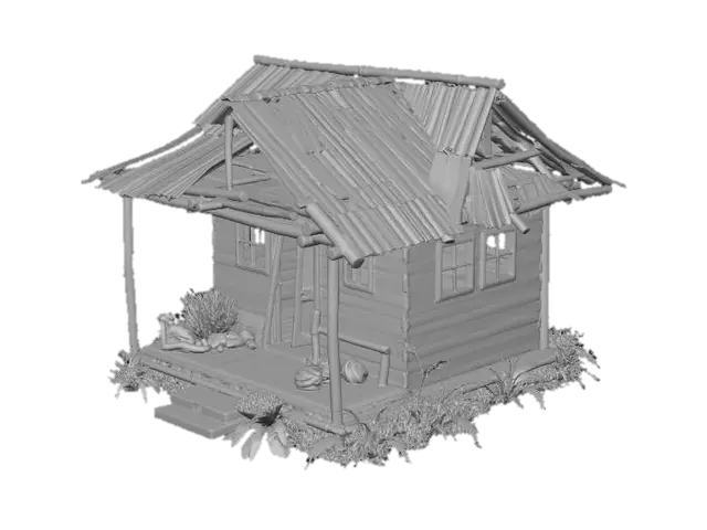 3D model for Realistic Old Filipino Bahay kubo that is not looking good