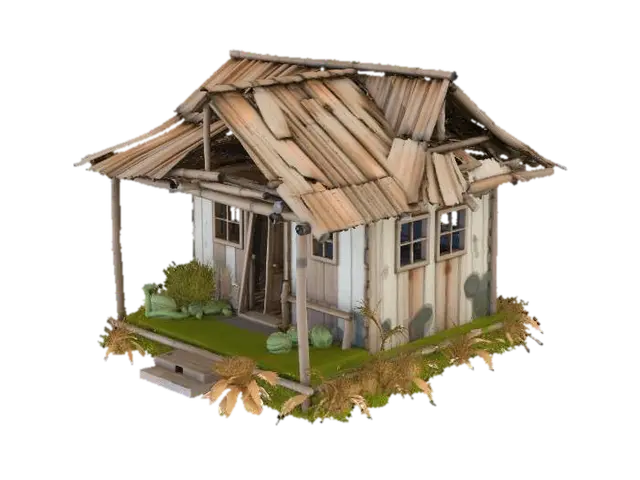 3D model for Realistic Old Filipino Bahay kubo that is not looking good