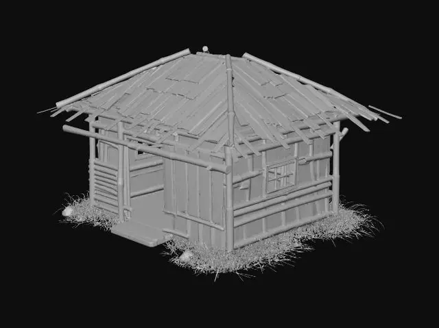 3D model for Realistic Old Filipino Bahay kubo that is not looking good