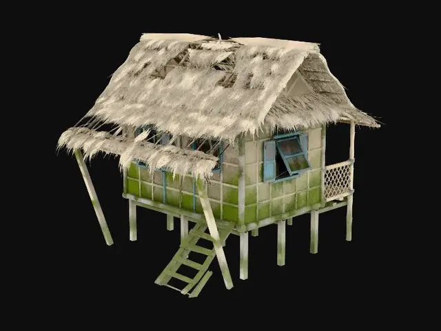 3D model for Tropical Hut