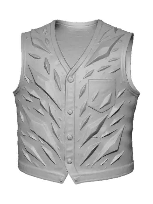 3D model for Spiked Leather Vest