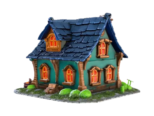 #Halloween2025#, A laughably ugly witch’s house built from random junk — crooked walls… - Stl 3D model, vytvořený pomocí AI