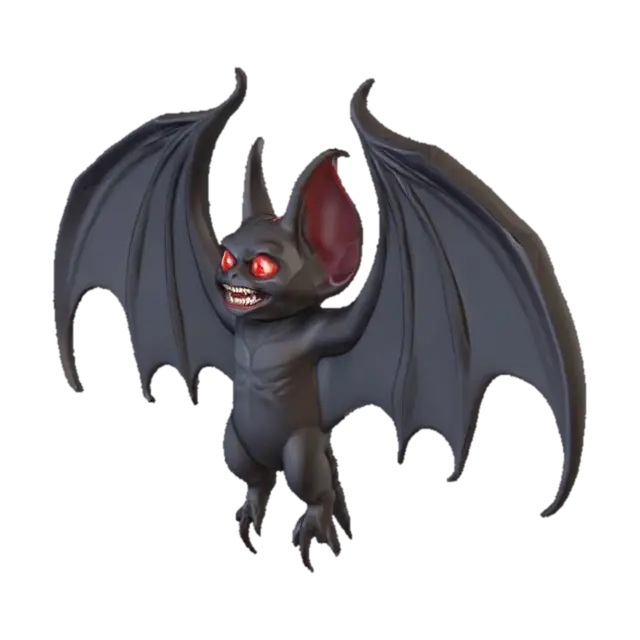 A stylized bat with wide open wings and sharp claws, designed as a hanging decoration.… - Stl 3D model, vytvořený pomocí AI