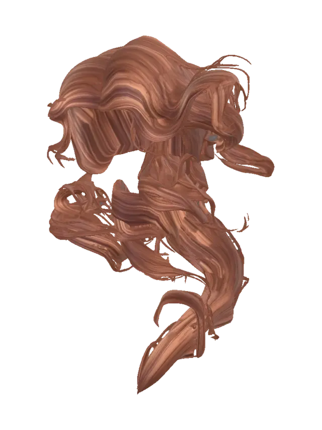 Aprohidite hair - Braid 3D model, AI generated