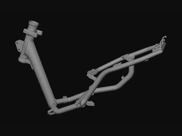 3D model for Aluminum motorcycle frame