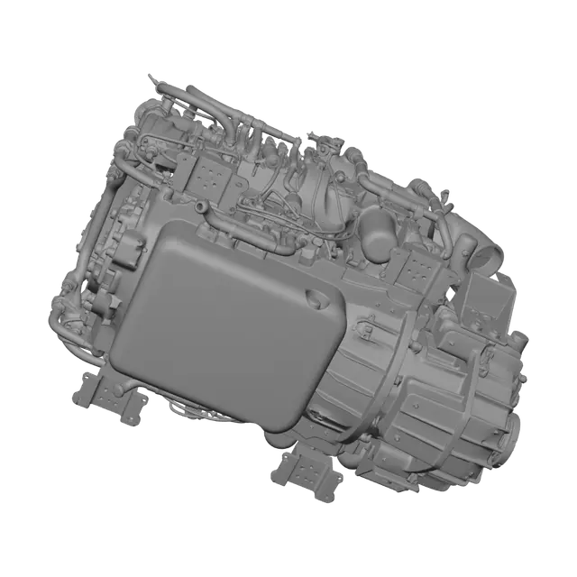 3D model for Yanmar Turbo Diesel Engine