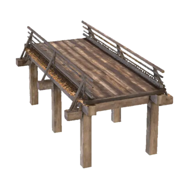Wooden Bridge Structure - The 3D model, vytvořený pomocí AI
