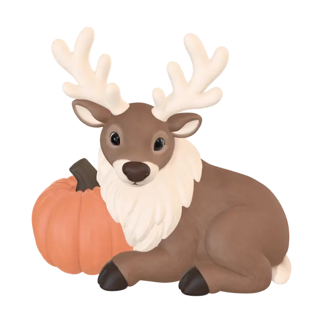Newfoundland Fall Caribu - Fawn 3D model, vytvořený pomocí AI