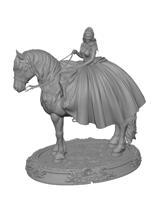 3D model for Crimson Princess on a Black Steed