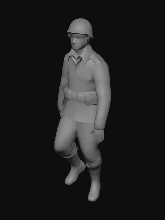 3D model for WWII Soldier Portrait