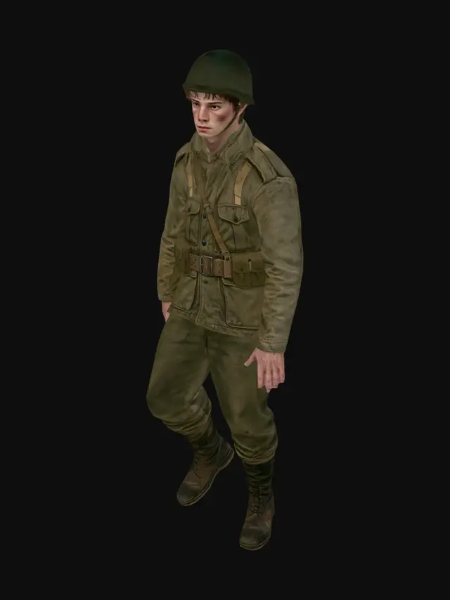 3D model for WWII Soldier Portrait