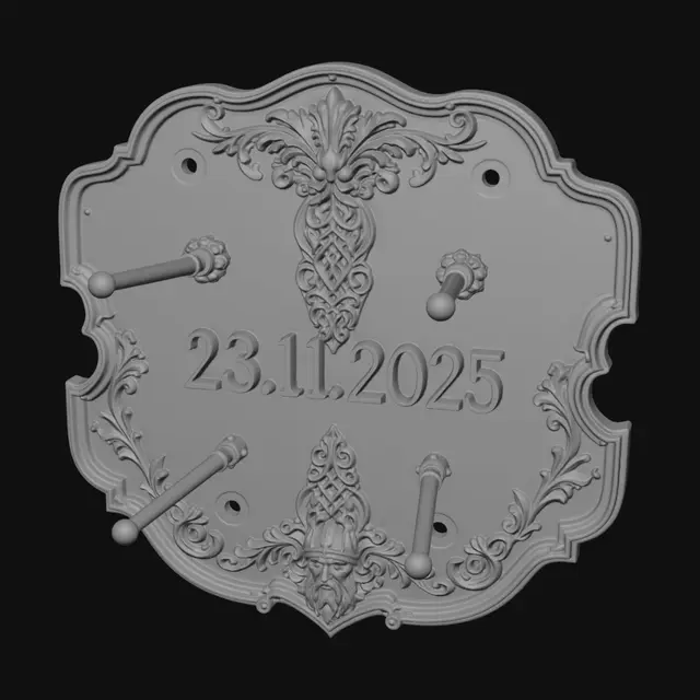 3D model for Bronze Ornate Date Plaque 23.11.2025
