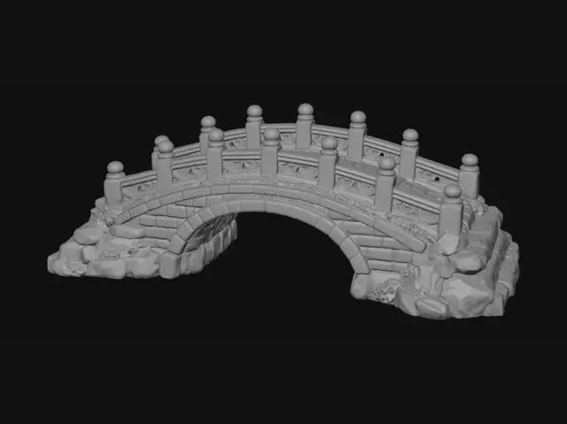 3D model for Ancient Mossy Stone Bridge