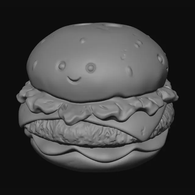 3D model for Smiling Hamburger Plant Pot