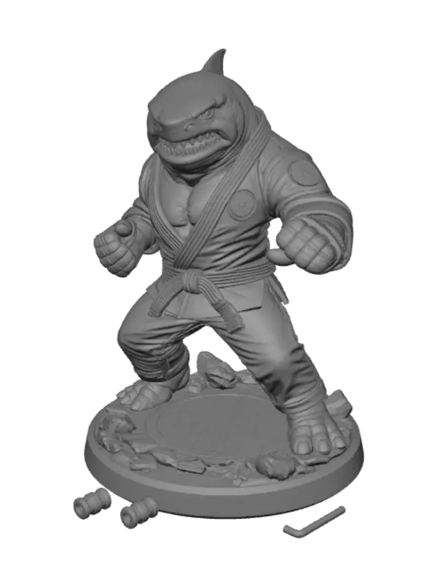 3D model for Karate Shark Warrior