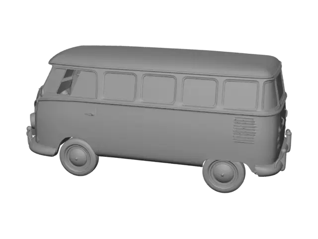 3D model for Lime Green Classic VW Bus